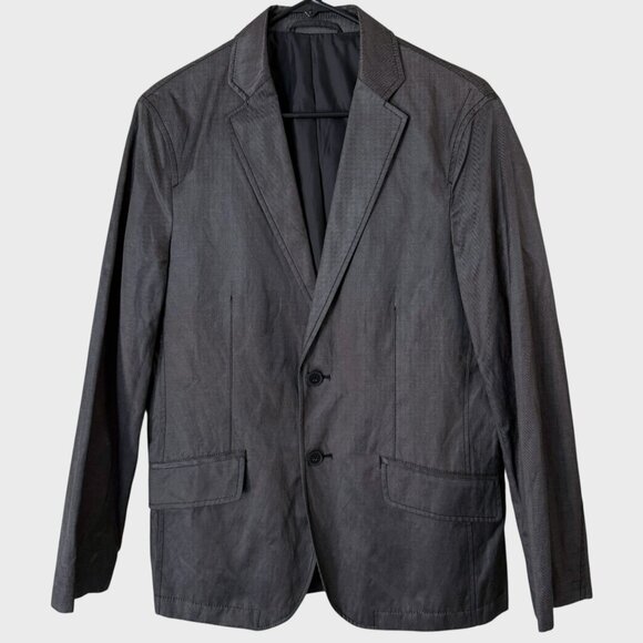 G2000 Blù Metallic Blazer Jacket Gray Men's Size 46 Two-Button Sport Coat - Picture 1 of 13